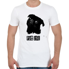 PRINTFASHION pug life2 - Férfi póló - Fehér