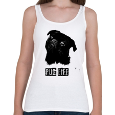 PRINTFASHION pug life2 - Női atléta - Fehér női trikó