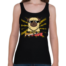 PRINTFASHION PUG LIFE 2 - Női atléta - Fekete