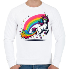 PRINTFASHION Pukikornis - Férfi pulóver - Fehér