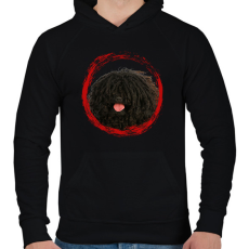 PRINTFASHION puli kutyus - férfi - Férfi kapucnis pulóver - Fekete