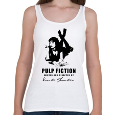 PRINTFASHION PULP FICTION-BLACK - Női atléta - Fehér női trikó