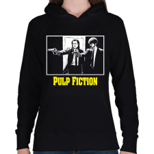 PRINTFASHION Pulp Fiction - Női kapucnis pulóver - Fekete női pulóver, kardigán