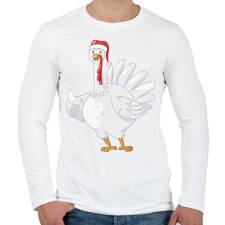 PRINTFASHION Pulyka - Férfi hosszú ujjú póló - Fehér férfi póló