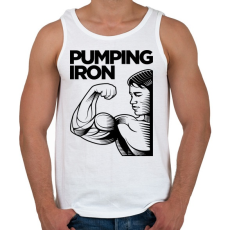 PRINTFASHION Pumping Iron - Férfi atléta - Fehér