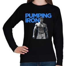 PRINTFASHION Pumping Iron - Női pulóver - Fekete