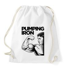 PRINTFASHION Pumping Iron - Sportzsák, Tornazsák - Fehér tornazsák
