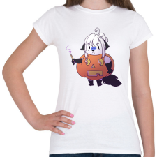PRINTFASHION Pumpkin cat - Női póló - Fehér női póló