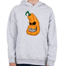 PRINTFASHION Pumpkin head - Gyerek kapucnis pulóver - Sport szürke