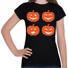 PRINTFASHION pumpkins-1777667 - Női póló - Fekete