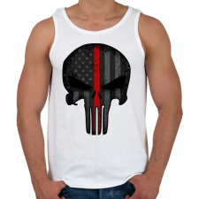 PRINTFASHION punisher - Férfi atléta - Fehér atléta, trikó