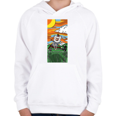 PRINTFASHION Punk Adventure - Gyerek kapucnis pulóver - Fehér