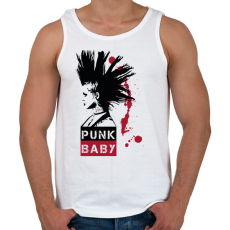 PRINTFASHION Punk Baby - Férfi atléta - Fehér