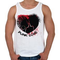 PRINTFASHION Punk love - Férfi atléta - Fehér