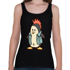 PRINTFASHION Punk pingvin - Női atléta - Fekete