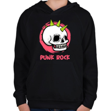 PRINTFASHION PUNK ROCK - Gyerek kapucnis pulóver - Fekete gyerek pulóver, kardigán