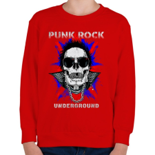 PRINTFASHION Punk rock - Gyerek pulóver - Piros gyerek pulóver, kardigán