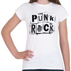 PRINTFASHION Punk Rock - Női póló - Fehér