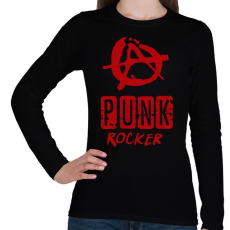 PRINTFASHION punk rocker - Női hosszú ujjú póló - Fekete