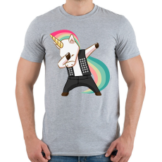 PRINTFASHION Punk unikornis - Férfi póló - Sport szürke