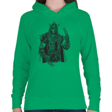 PRINTFASHION Punk zúzó - Női kapucnis pulóver - Zöld női pulóver, kardigán