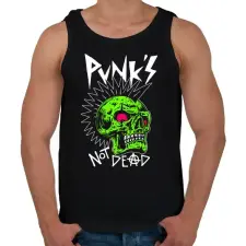 PRINTFASHION Punks not dead - Férfi atléta - Fekete atléta, trikó