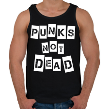 PRINTFASHION Punks not dead - Férfi atléta - Fekete atléta, trikó