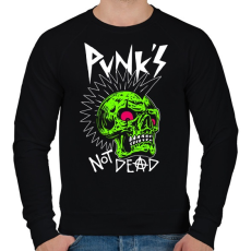 PRINTFASHION Punks not dead - Férfi pulóver - Fekete