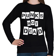 PRINTFASHION Punks not dead - Női pulóver - Fekete