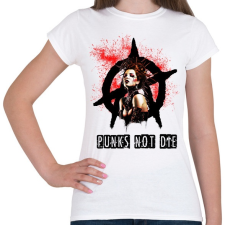 PRINTFASHION punks not die - Női póló - Fehér női póló