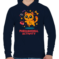 PRINTFASHION Purranormal Activity - Férfi kapucnis pulóver - Sötétkék