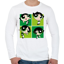 PRINTFASHION Puszedli - Férfi hosszú ujjú póló - Fehér férfi póló