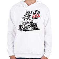 PRINTFASHION quad - Gyerek kapucnis pulóver - Fehér gyerek pulóver, kardigán