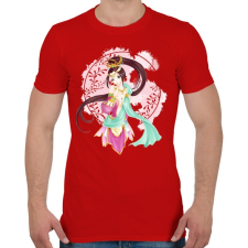 PRINTFASHION quan yin manga - Férfi póló - Piros férfi póló