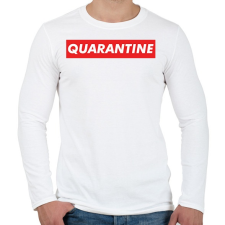 PRINTFASHION Quarantine - Férfi hosszú ujjú póló - Fehér férfi póló