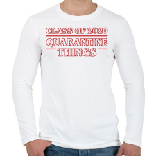 PRINTFASHION Quarantine things - Férfi hosszú ujjú póló - Fehér férfi póló