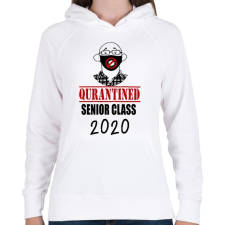 PRINTFASHION Quarantined Senior Class - Női kapucnis pulóver - Fehér női pulóver, kardigán