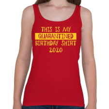 PRINTFASHION Quaratined birthday - Női atléta - Cseresznyepiros női trikó