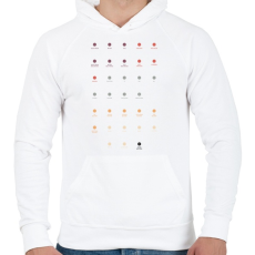 PRINTFASHION Quarks - Férfi kapucnis pulóver - Fehér