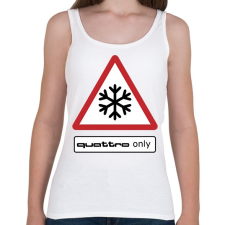 PRINTFASHION Quattro only - Női atléta - Fehér női trikó