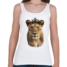 PRINTFASHION Queen fekete - Női atléta - Fehér női trikó