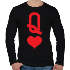 PRINTFASHION QUEEN - Férfi hosszú ujjú póló - Fekete