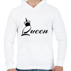 PRINTFASHION queen - Férfi kapucnis pulóver - Fehér