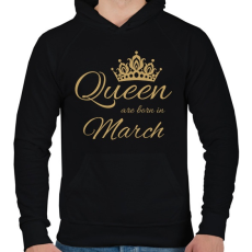 PRINTFASHION Queen  - Férfi kapucnis pulóver - Fekete