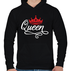 PRINTFASHION Queen - Férfi kapucnis pulóver - Fekete
