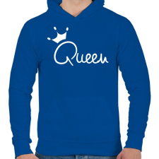 PRINTFASHION Queen - Férfi kapucnis pulóver - Királykék férfi pulóver, kardigán