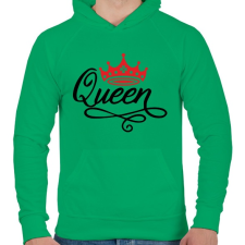 PRINTFASHION Queen - Férfi kapucnis pulóver - Zöld férfi pulóver, kardigán