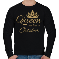 PRINTFASHION Queen  - Férfi pulóver - Fekete