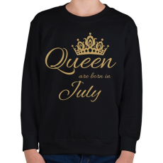 PRINTFASHION Queen  - Gyerek pulóver - Fekete