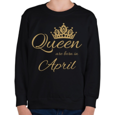 PRINTFASHION Queen  - Gyerek pulóver - Fekete